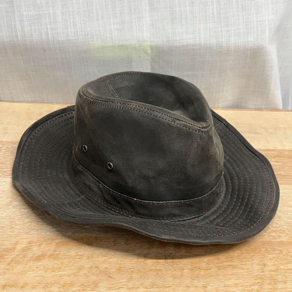 DPC Dorfman Pacific Co Weathered Brown Safari Hat Large